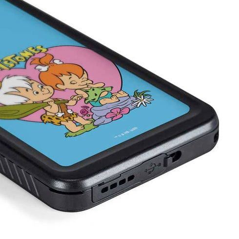 The Flinstones Bamm-Bamm and Pebbles Galaxy S24 Waterproof Case